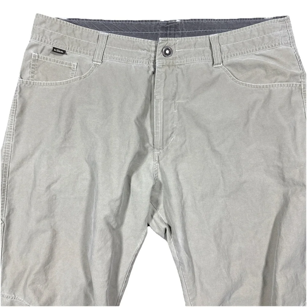 Kuhl Kuhldry Tan Hiking Pants - Ripstop Fabric Cargo Pockets - Men's 36x32